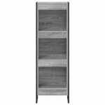 vidaXL Bibliothèque Gris Sonoma 80 x 30 x 155 cm Bois d'ingénierie