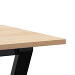 vidaXL Table à manger cadre en Y 80x50x75 cm bois de pin massif acier