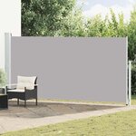 vidaXL Auvent latéral rétractable de patio 180x500 cm Gris