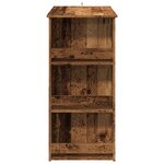 vidaXL Table de bar et étagère de rangement vieux bois 102x50x103 5 cm