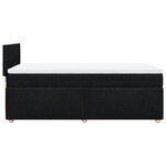 vidaXL Sommier à lattes de lit avec matelas Noir 100x200 cm Tissu