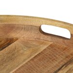 Vidaxl table basse bois de manguier massif et acier 50 x 40 cm