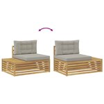 vidaXL 6 Pièces Ensemble de canapés d'extérieur Polyester Blanc