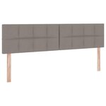 vidaXL Lit avec des lumières à LED Taupe 180 x 200 cm tissu