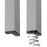 Tectake Table de jardin carrée MAREN 90 x 90 cm - argent