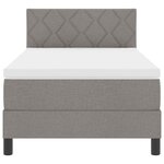 vidaXL Lit boxspring avec matelas Taupe 100 x 200 cm tissu