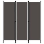 vidaXL Cloison de séparation 3 panneaux Anthracite 150x180 cm