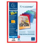 Protège document personnalisable PP Kreacover 80 vues Coloris Aléatoire EXACOMPTA