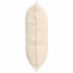 vidaXL Coussin de Dos Crème 60 x 50 cm Tissu en velours côtelé