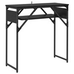vidaXL TableConsole Chêne noir 75x30x75cm Bois d'ingénierie