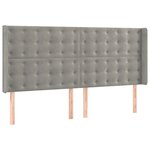 vidaXL Sommier à lattes de lit et matelas Gris clair 160x200cm Velours