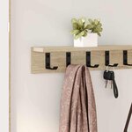 vidaXL Porte-manteau mural Chêne Sonoma 100 x 10 5 x 10 5 cm
