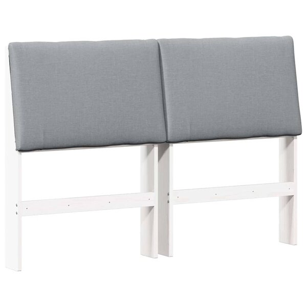 vidaXL Tête de lit capitonnée Gris clair 160 cm Pin massif