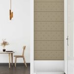 vidaXL Tête de lit murale 12 Pièces Cappuccino 90 x 30 cm Simili cuir