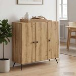 vidaXL Buffet Chêne artisanal 89 x 34 5 x 80 cm Bois d'ingénierie