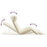 vidaXL Chaise longue pliante crème 175x54x8 5 cm tissu oxford