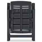 vidaXL Chaises inclinables de jardin lot de 2 Plastique Anthracite
