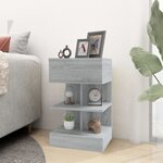 vidaXL Tables de chevet 2 Pièces Sonoma gris 40x35x65cm Bois d'ingénierie