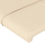 vidaXL Cadre de lit avec tête de lit Crème 90x190 cm Tissu