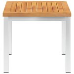 vidaXL Table d'appoint de jardin 45x45x38 cm Bois d'acacia et inox