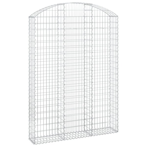 vidaXL Panier de gabions arqué 150x30x200/220 cm Fer galvanisé