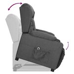 vidaXL Fauteuil Gris foncé Tissu