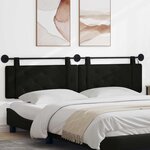 vidaXL Tête de lit suspendue Avec lumière LED Noir Simili cuir