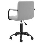 vidaXL Chaise pivotante de bureau Gris clair Velours