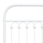 vidaXL Cadre de lit métal sans matelas et pied de lit blanc 193x203 cm