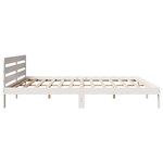 vidaXL Cadre de lit sans matelas blanc 200x200 cm bois massif de pin