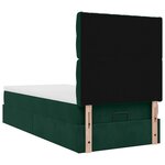 vidaXL Cadre de lit ottoman avec matelas vert foncé 90x190 cm velours