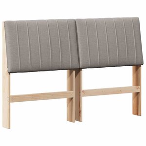 vidaXL Tête de lit capitonnée Taupe 135 cm Pin massif