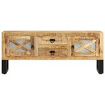 vidaXL Meuble TV 110x30x45 cm Bois de manguier brut