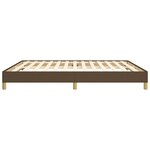 vidaXL Cadre de lit sans matelas marron foncé 180x200 cm tissu
