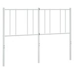 vidaXL Tête de lit métal blanc 150 cm