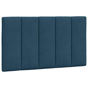 vidaXL Coussin de tête de lit Hanko bleu 80 cm velours