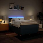 vidaXL Sommier à lattes de lit avec matelas Bleu 140x190 cm Tissu