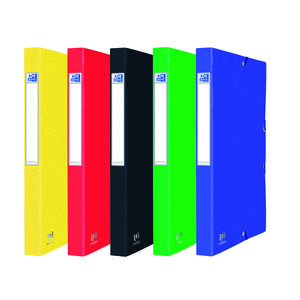 Chemises eurobox carte lustrée couleurs assorties oxford - 2 5 cm - lot de 10