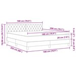 Lit box spring vidaXL avec matelas gris clair super king en velours