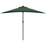 vidaXL Parasol de jardin demi Vert 294 x 150 x 224 cm tissu