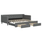 vidaXL Lit de jour avec gigogne et tiroirs sans matelas 90x190 cm