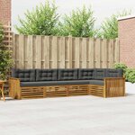 vidaXL Ensemble de canapés d'extérieur 5 Pièces Naturel et Anthracite