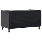 vidaXL Canapé chesterfield à 2 places Revêtement en similicuir Noir