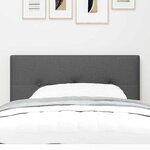 vidaXL Tête de Lit LED avec des lumières à LED Gris foncé 80 cm tissu