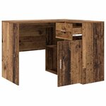 vidaXL Bureau d'angle Bois ancien 102 x 50 x 75 cm Bois d'ingénierie