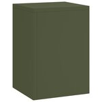 vidaXL Supports de Plante d'Extérieur Pilier 3 Pièces Acier Vert Olive