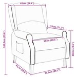 vidaXL Fauteuil inclinable Motif à fleurs Tissu