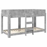 vidaXL Lit Superposé pour Enfants Gris béton 90 x 200 cm