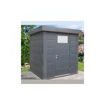 Abri de jardin moderne en acier porte simple 4 3 m² eleganto 2121