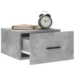 vidaXL Tables de chevet murales 2 Pièces gris béton 35x35x20 cm